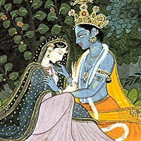 Picture of Radha and Krishna Hindu Gods